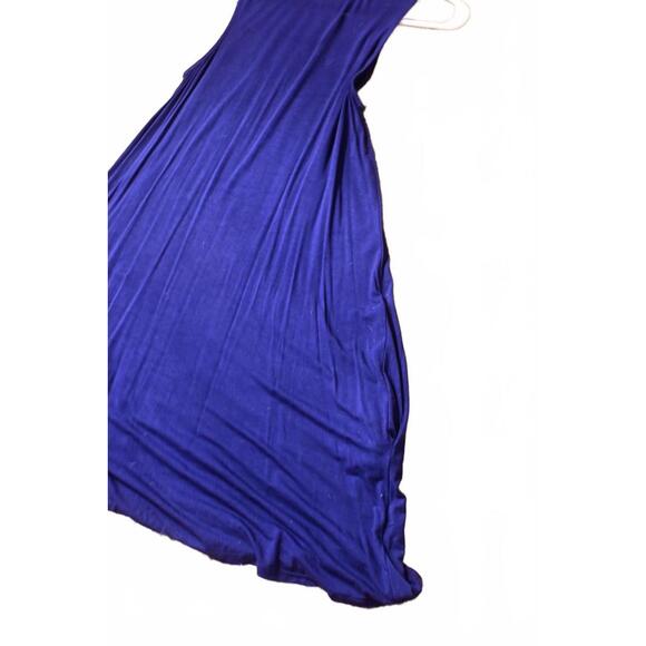 Sleeveless Blue High Neck Dress - Picture 7 of 7